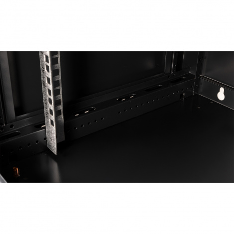 Шкаф 19" телекоммуникационный настенный, 9U 501x600х450 мм, дверь стекло, черный